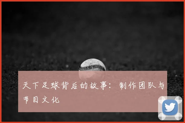 天下足球背后的故事:制作团队与节目文化