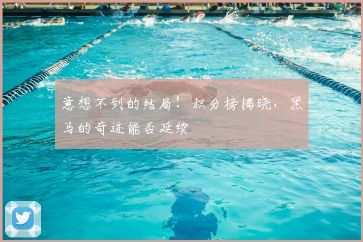 意想不到的结局!积分榜揭晓,黑马的奇迹能否延续